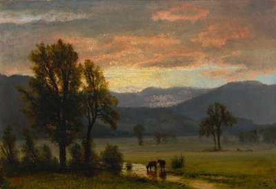 Landschaft mit Vieh von Albert Bierstadt